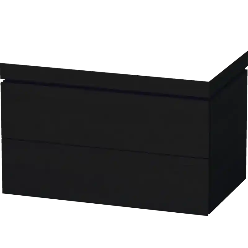Duravit L-Cube 31" x 20" x 19" Oak Black Two Drawer C-Bonded Wall-Mount Vanity Kit (LC6927N1616) Limited Edition