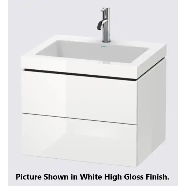 Duravit L-Cube 24" x 20" x 19" Cashmere Oak Two Drawer C-Bonded Wall-Mount Vanity Kit (LC6926O1111) Buy Online