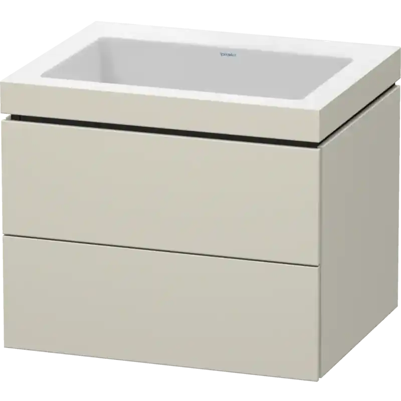 Duravit L-Cube 24" x 20" x 19" Taupe Two Drawer C-Bonded Wall-Mount Vanity Kit (LC6926N9191) Hot Deal