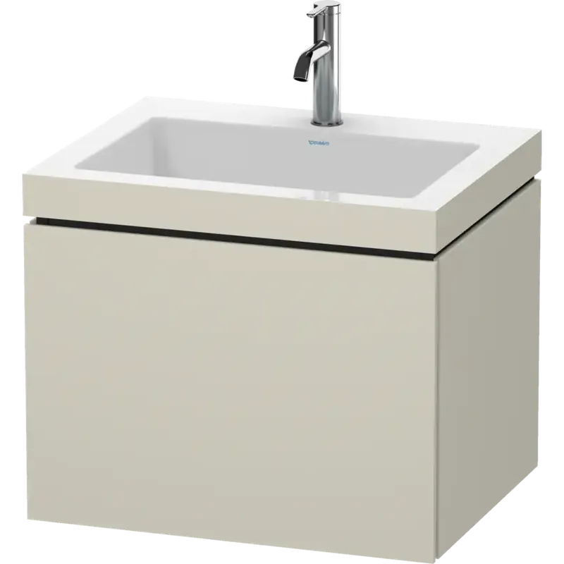 Duravit L-Cube 24" x 20" x 19" Taupe One Drawer C-Bonded Wall-Mount Vanity Kit (LC6916O9191) One Day Deal