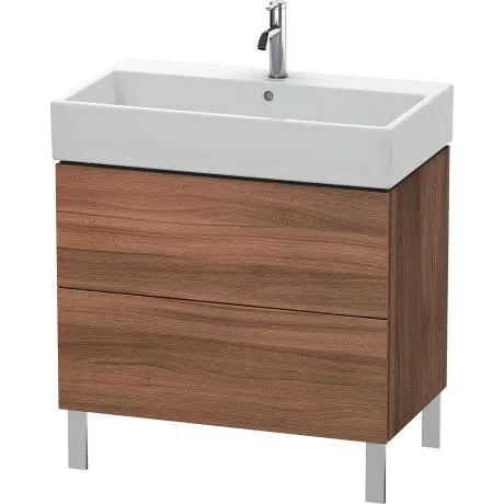 Best Price Duravit L-Cube 31" x 23" x 18" Walnut Two Drawer Floorstanding Vanity Unit (LC677707979)