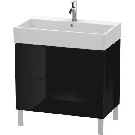 Duravit L-Cube 31" x 23" x 18" Black Two Drawer Floorstanding Vanity Unit (LC677704040) Best Price