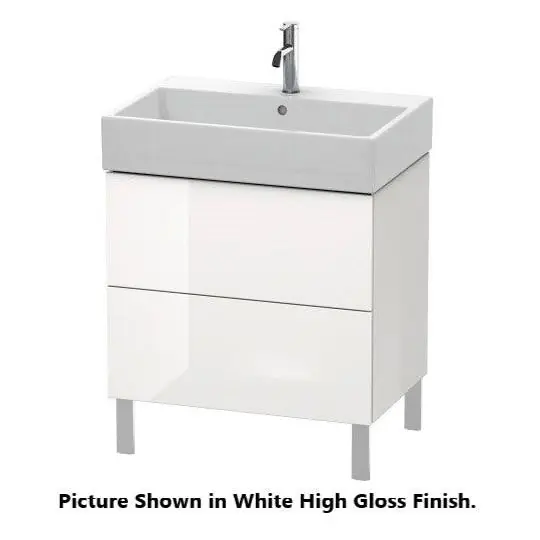 Place Order Duravit L-Cube 27" x 23" x 18" Chestnut Dark Two Drawer Floorstanding Vanity Unit (LC677605353)