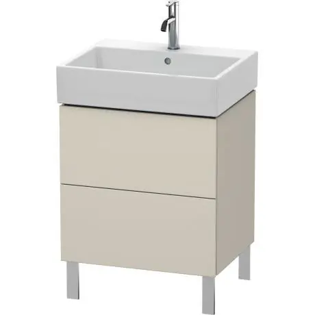 Duravit L-Cube 23" x 23" x 18" Taupe Two Drawer Floorstanding Vanity Unit (LC677509191) Get Yours