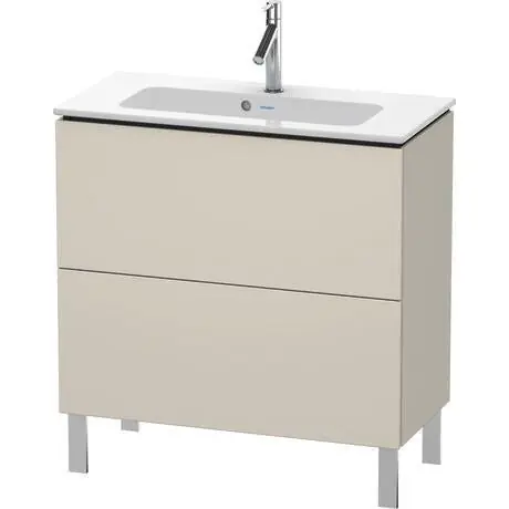 Duravit L-Cube 32" x 28" x 15" Taupe Two Drawer Floorstanding Vanity Unit (LC667409191) In Demand