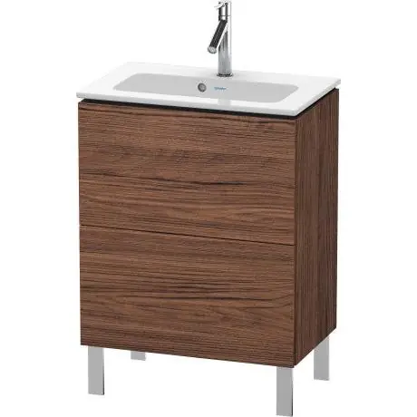 Duravit L-Cube 24" x 28" x 15" Walnut Dark Two Drawer Floorstanding Vanity Unit (LC667302121) Factory Price