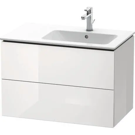 Duravit L-Cube 32" x 22" x 19" White Two Drawer Wall-Mount Vanity Unit (LC629202222) Crafted