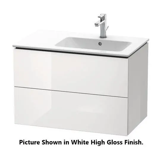 Sale Duravit L-Cube 32" x 22" x 19" American Walnut Two Drawer Wall-Mount Vanity Unit (LC629201313)