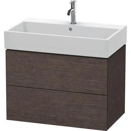 Duravit L-Cube 31" x 21" x 18" Dark Brushed Oak Two Drawer Wall-Mount Vanity Unit (LC627707272) Mega Sale