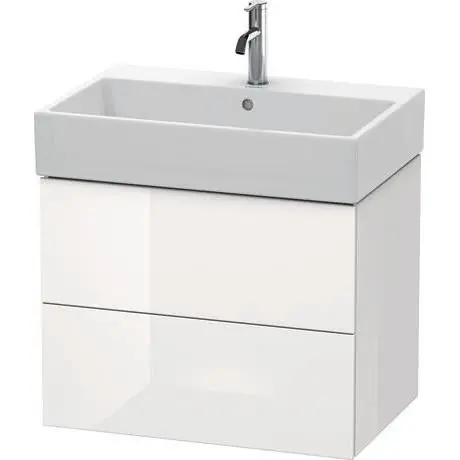 Direct From Manufacturer Duravit L-Cube 27" x 21" x 18" White Two Drawer Wall-Mount Vanity Unit (LC627602222)