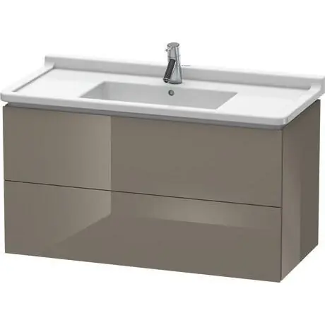 Duravit L-Cube 40" x 22" x 18" Flannel Gray Two Drawer Wall-Mount Vanity Unit (LC626608989) Worldwide Shipping