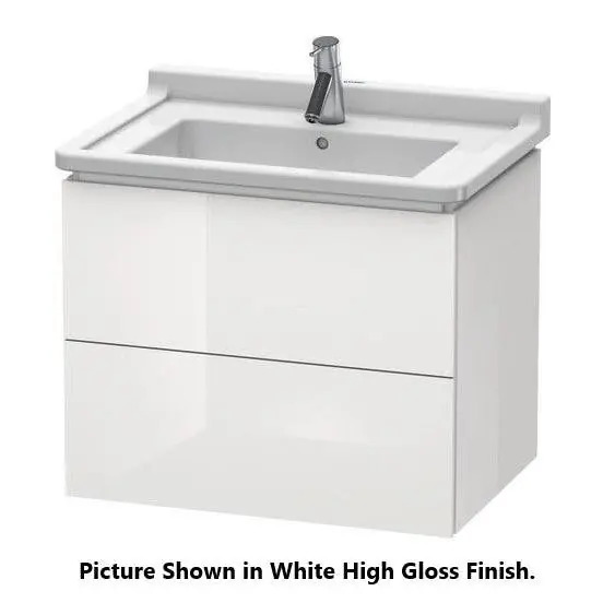 Duravit L-Cube 26" x 22" x 18" Stone Blue Two Drawer Wall-Mount Vanity Unit (LC626404747) Today Only