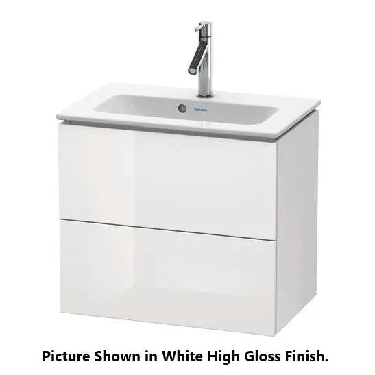 Final Sale Duravit L-Cube 24" x 22" x 15" Chestnut Dark Two Drawer Wall-Mount Vanity Unit (LC625605353)