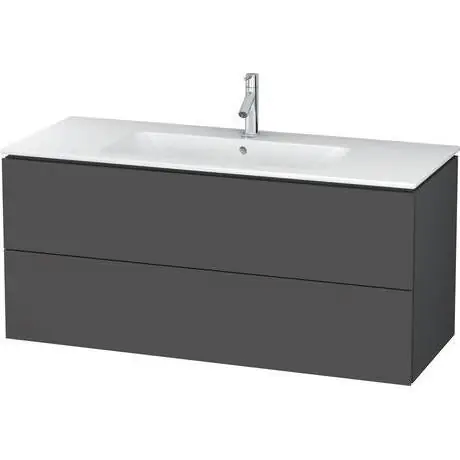 Direct From Manufacturer Duravit L-Cube 48" x 22" x 19" Graphite Two Drawer Wall-Mount Vanity Unit (LC624304949)