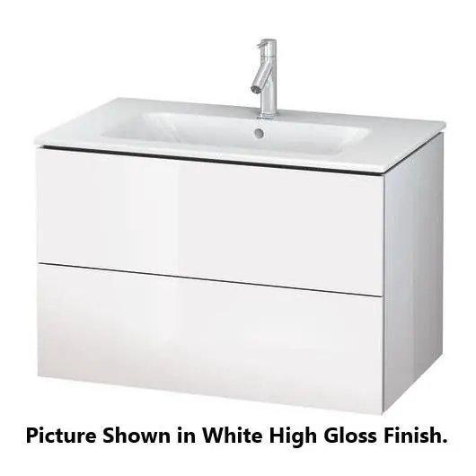 Time-Limited Duravit L-Cube 32" x 22" x 19" American Walnut Two Drawer Wall-Mount Vanity Unit (LC624101313)