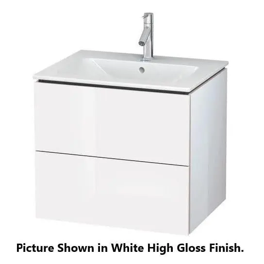 Wholesale Duravit L-Cube 24" x 22" x 19" Walnut Brushed Two Drawer Wall-Mount Vanity Unit (LC624006969)