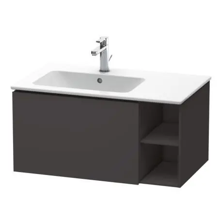 Duravit L-Cube 32" x 16" x 19" Graphite One Drawer Wall-Mount Vanity Unit (LC619108080) Fresh Stock