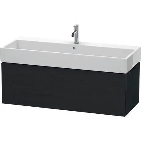 Clearance Duravit L-Cube 47" x 16" x 18" Oak Black One Drawer Wall-Mount Vanity Unit (LC617901616)