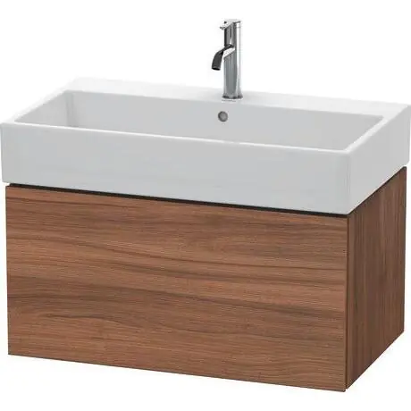 Duravit L-Cube 31" x 16" x 18" Walnut One Drawer Wall-Mount Vanity Unit (LC617707979) Today Only