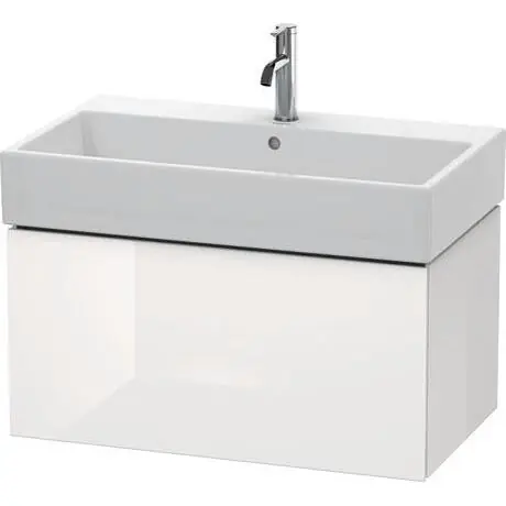 Duravit L-Cube 31" x 16" x 18" White One Drawer Wall-Mount Vanity Unit (LC617702222) Free Shipping