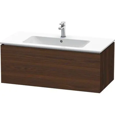 Duravit L-Cube 40" x 16" x 19" Walnut Brushed One Drawer Wall-Mount Vanity Unit (LC614206969) Place Order