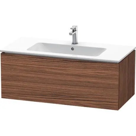 Duravit L-Cube 40" x 16" x 19" Walnut Dark One Drawer Wall-Mount Vanity Unit (LC614202121) Free Shipping