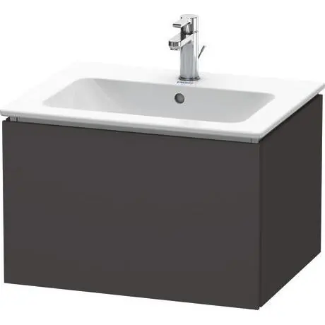 Duravit L-Cube 24" x 16" x 19" Graphite One Drawer Wall-Mount Vanity Unit (LC614008080) In Demand