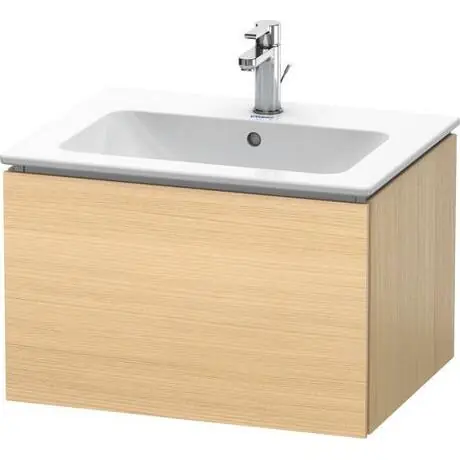Time-Limited Duravit L-Cube 24" x 16" x 19" Mediterranean Oak One Drawer Wall-Mount Vanity Unit (LC614007171)