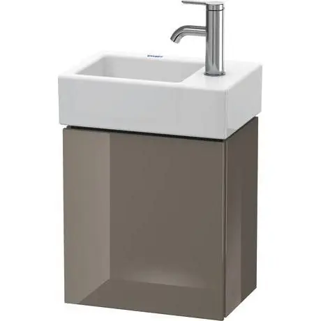 Trusted Brand Duravit L-Cube 14" x 16" x 9" Flannel Gray One Door Wall-Mount Vanity Unit (LC6293L8989)