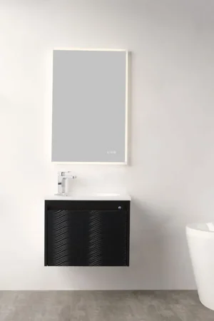 Blossom Voyage 24" Charcoal Vanity With Droplet-Shaped Basin and LED Light Popular