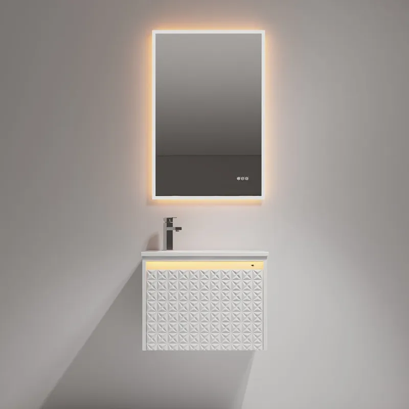Blossom Thun 24" Glossy White Vanity With Droplet-Shaped Basin and LED Light Limited Edition