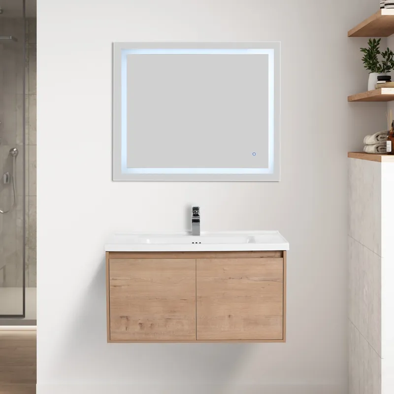 No Minimum Order Blossom Bern 36" Classic Oak Vanity With Ceramic Basin