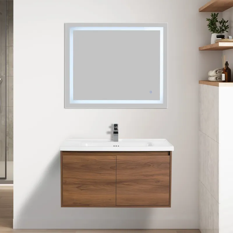 Blossom Bern 36" Brown Walnut Vanity With Ceramic Basin Markdown