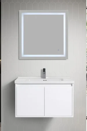 Deal Blossom Bern 32" Glossy White Vanity With Ceramic Basin