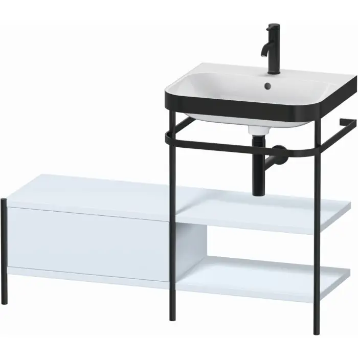 Duravit Happy D.2 Plus 47" x 33" x 19" Light Blue Finish, C-Bonded Vanity Kit With Sink and Metal Console (HP4745O9797) Price Drop