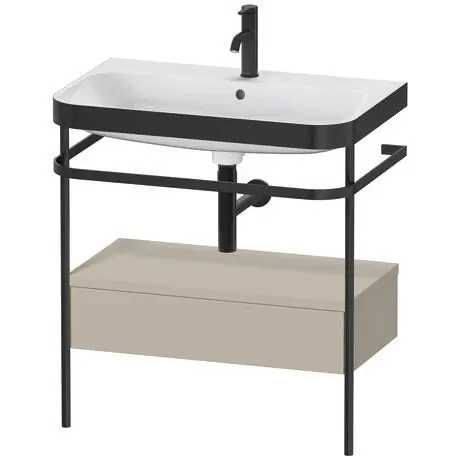 Duravit Happy D.2 Plus 31" x 33" x 19" Taupe Finish, C-Bonded Vanity Kit With Sink and Metal Console (HP4742O6060) Sale