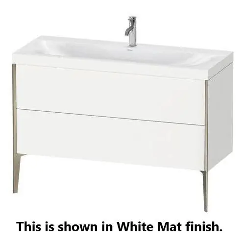 Editor’s Pick Duravit XViu 47" x 47" x 19" Two Drawer C-Bonded Floorstanding Vanity Kit With One Tap Hole, Light Blue (XV4712OB209P)