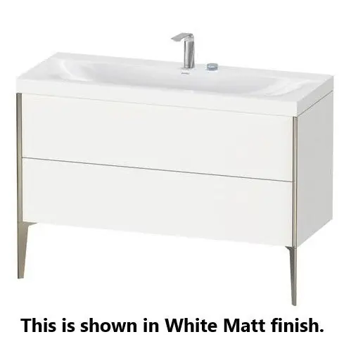 Duravit XViu 47" x 47" x 19" Two Drawer C-Bonded Floorstanding Vanity Kit With Two Tap Holes, Pine Terra (XV4712EB151P) Markdown