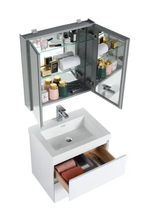 Modern Blossom Assisi 24" Glossy White Single Sink Vanity Base