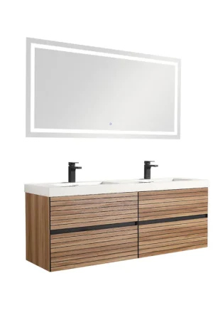 Mega Sale Blossom Annecy 48" Maple Strip Double Sink Vanity Base