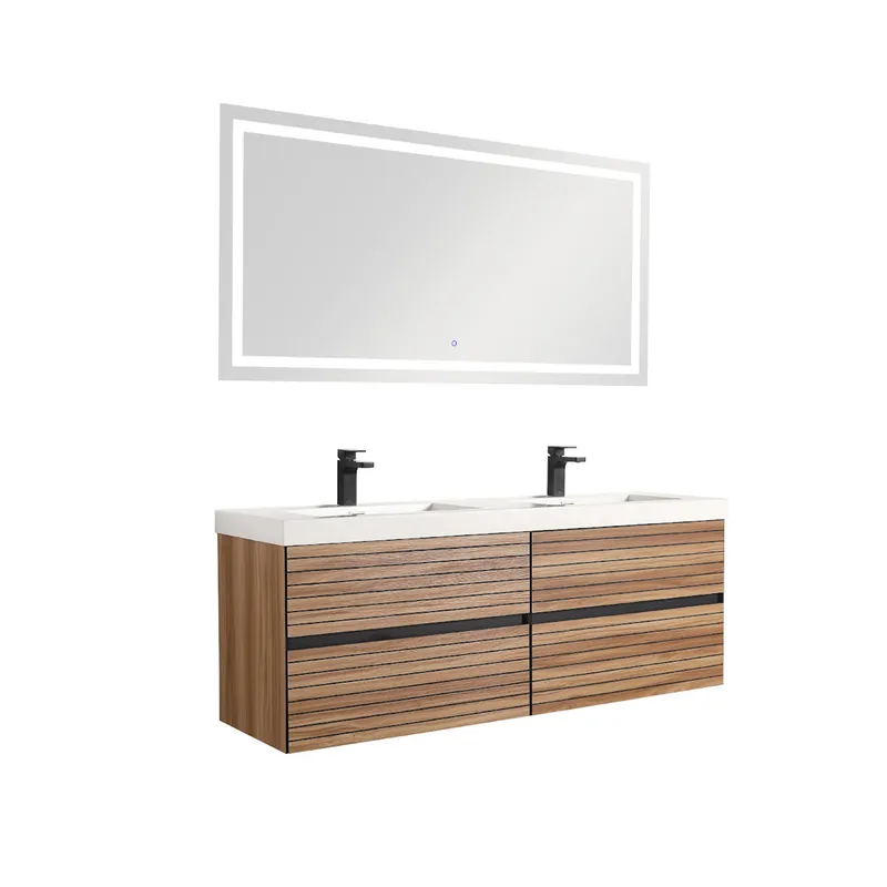 Mega Sale Blossom Annecy 48" Maple Strip Double Sink Vanity Base