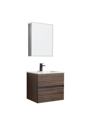 Must Have Blossom Annecy 24" Dark Walnut Strip Single Sink Vanity Base