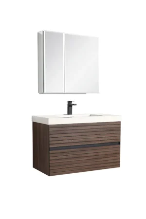Blossom Annecy 36" Dark Walnut Strip Single Sink Vanity Base No Minimum Order