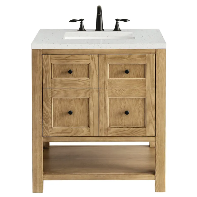 James Martin Vanities Breckenridge 30" Light Natural Oak Single Vanity With 3 cm Lime Delight Top Save Now