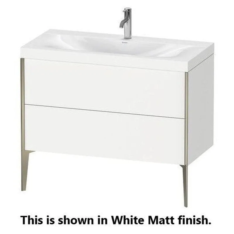 Duravit XViu 39" x 39" x 19" Two Drawer C-Bonded Floorstanding Vanity Kit With One Tap Hole, Light Blue (XV4711OB109C) Today Only