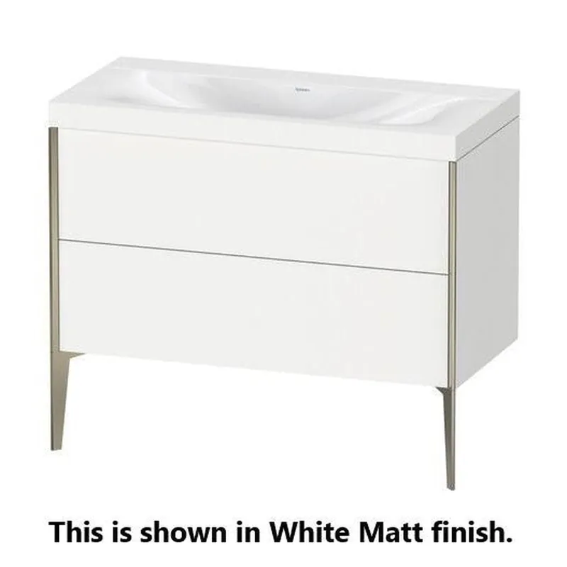 Affordable Duravit XViu 39" x 39" x 19" Two Drawer C-Bonded Floorstanding Vanity Kit Without Tap Hole, Pine Terra (XV4711NB251C)