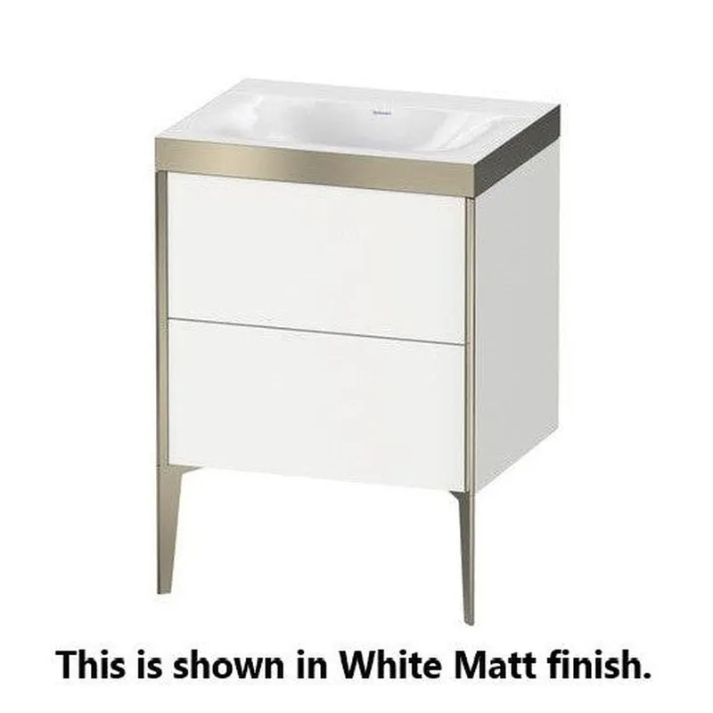 New Arrival Duravit XViu 24" x 24" x 19" Two Drawer C-Bonded Floorstanding Vanity Kit Without Tap Hole, Brushed Oak (XV4709NB112C)