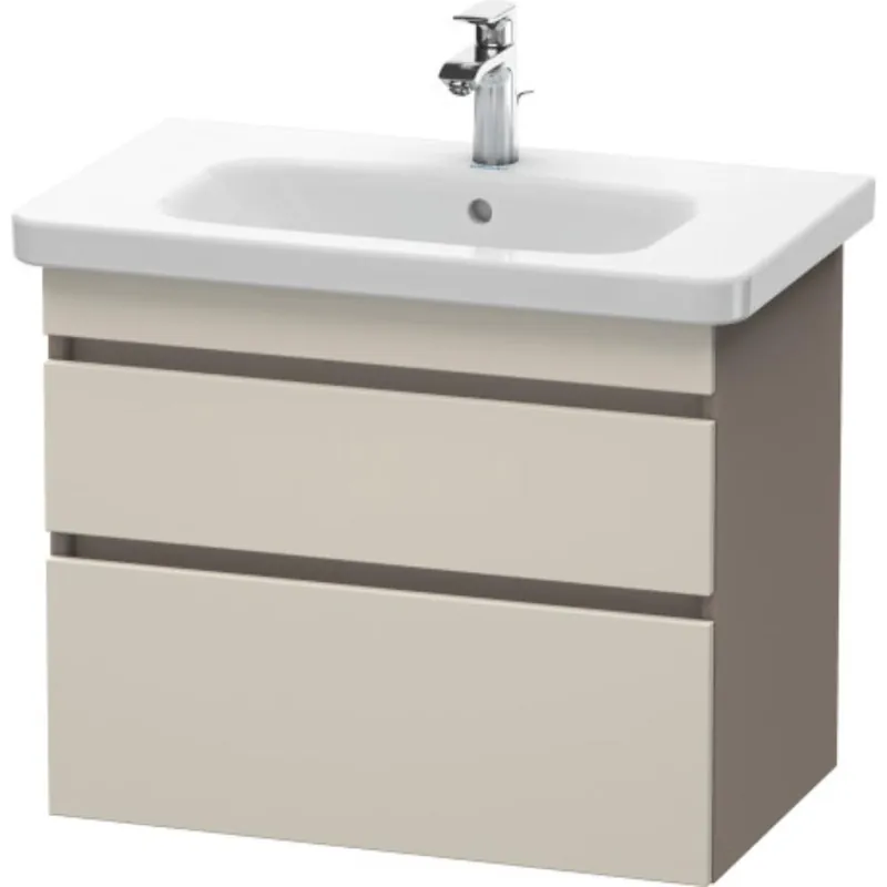 Duravit DuraStyle 29" x 24" x 18" Two Drawer Wall-Mount Vanity Unit in Taupe and Basalt (DS648109143) Buy Today