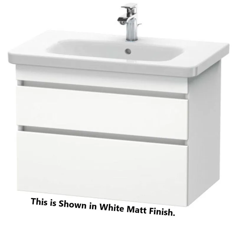 Duravit DuraStyle 29" x 24" x 18" Two Drawer Wall-Mount Vanity Unit in Light Blue and Basalt (DS648100943) Budget