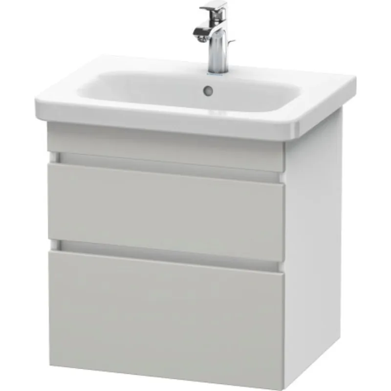 Duravit DuraStyle 23" x 24" x 18" Two Drawer Wall-Mount Vanity Unit in Concrete Grey Matt and White (DS648000718) Hot Deal